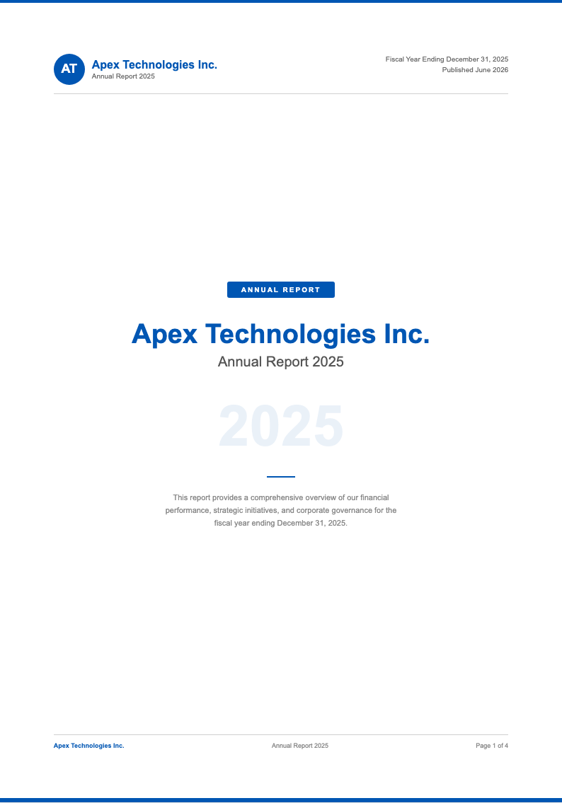 Medical healthcare annual report
